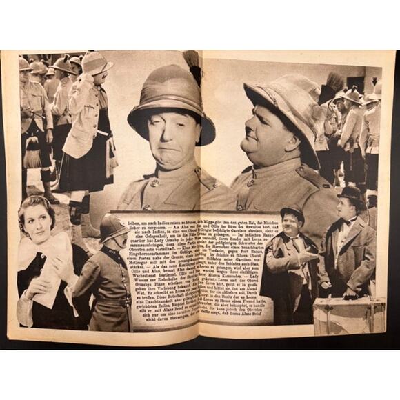 1935 German Laurel and Hardy Bonnie Scotland Movie Phamplet Booklet Fine Mess - Picture 3 of 6